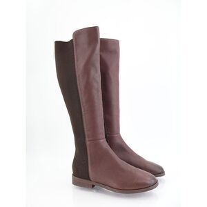 Gentle Souls Emma Women Knee High Brown Riding Boots Size 6.5 M Stretchy Zip up